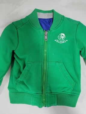 Diesel Baby Boys Jerekb Nylon Cotton Reversible Bomber Jacket